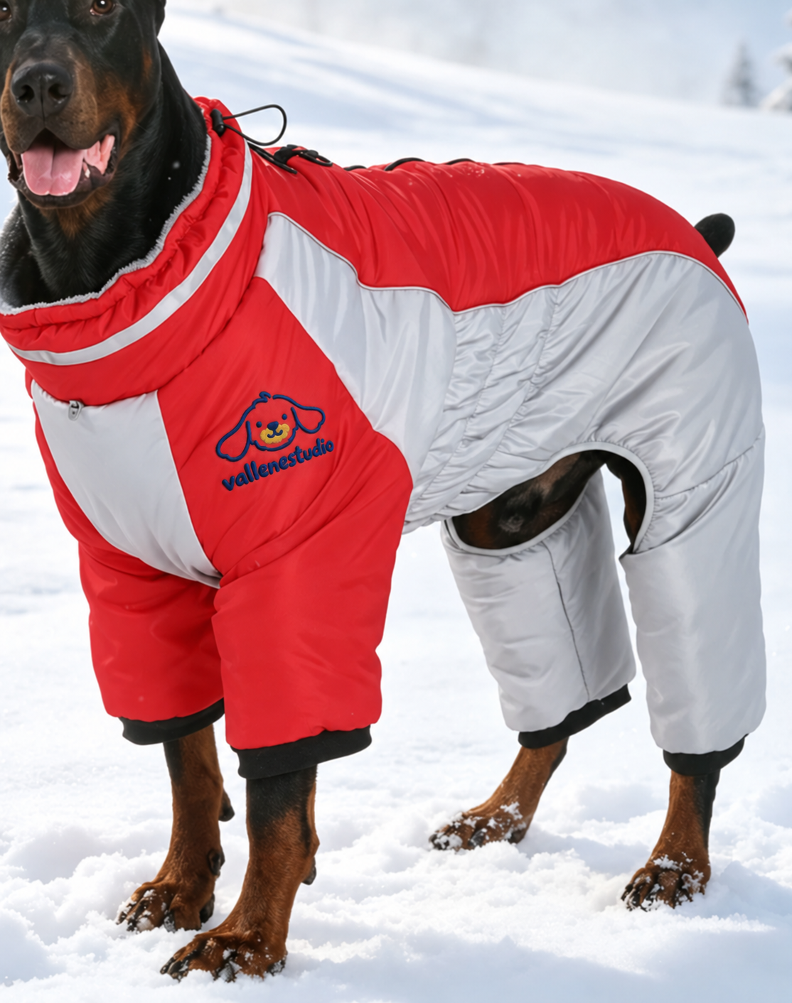 FrostGuard Reflective Four-Leg Winter Dog Coat